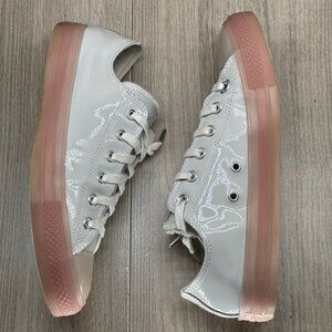 Converse Shoes M8 W10 Chuck Taylor All Star Low Sneakers Leather Beige 166446C